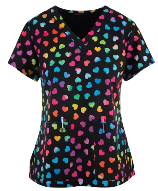 Printed Loose Casual Women's Nurses' Uniform