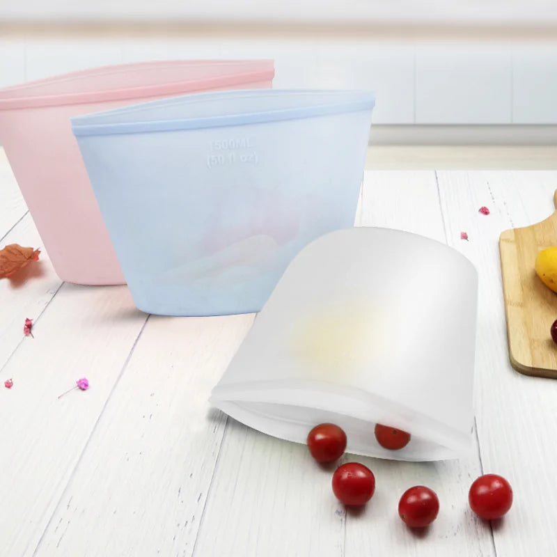 PEVA Fresh-keeping Silicone Food Storage Bag Reusable Storage Bags