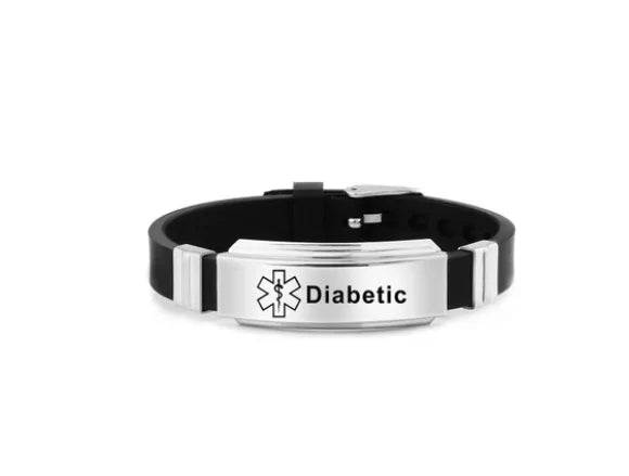 Silicone Medical Alert ID Bracelet