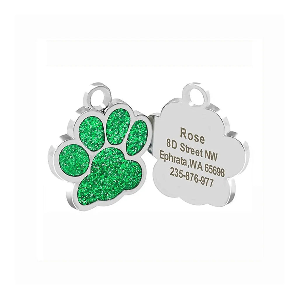 Mini Shine Paw Pet ID Tags