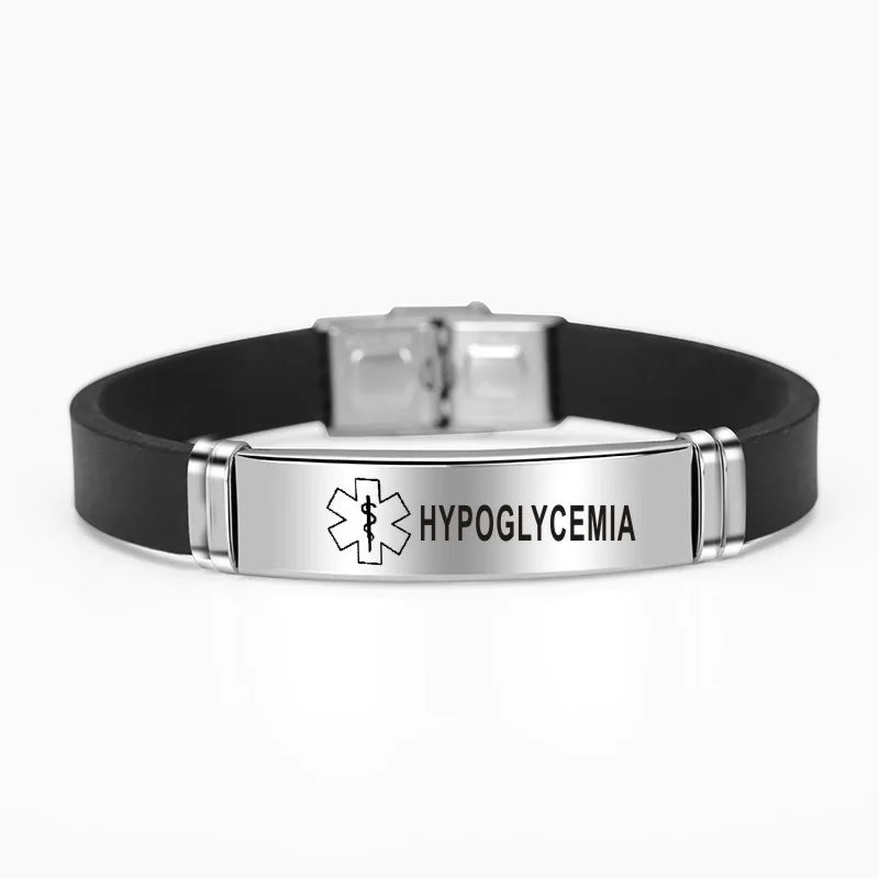 Silicone Medical Alert ID Bracelet