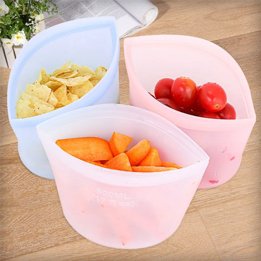 PEVA Fresh-keeping Silicone Food Storage Bag Reusable Storage Bags